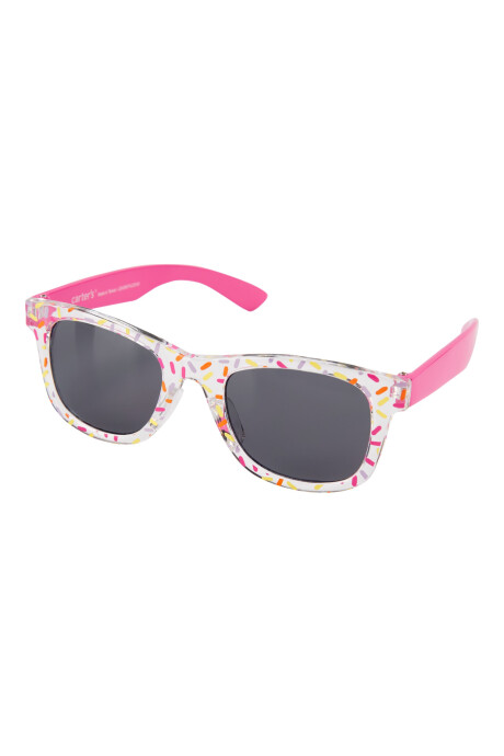 Lentes de sol, protección 100% UVA-UVB, diseño confetti Sin color
