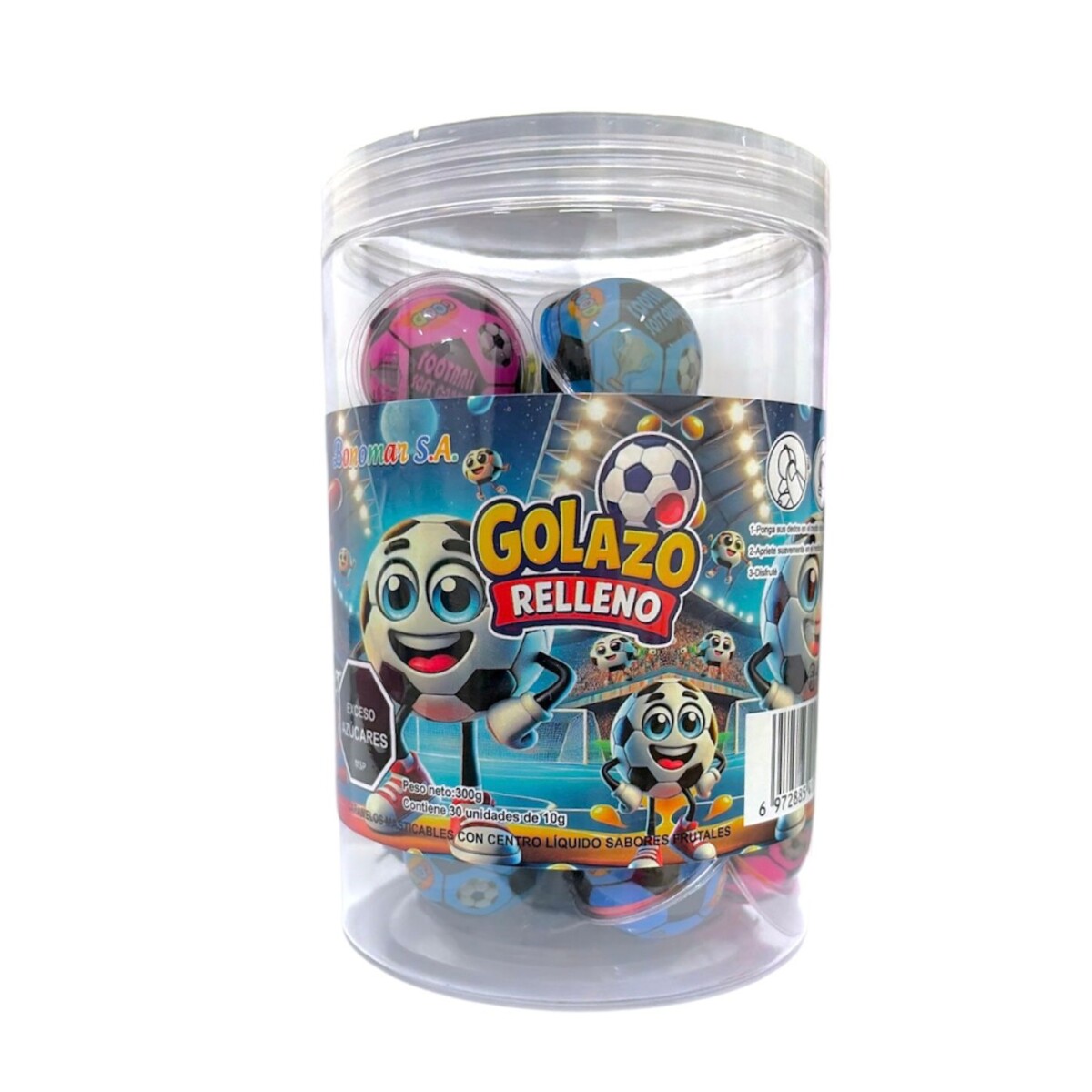 Goma Rellena con Centro Líquido x30 Pelota de Futbol 