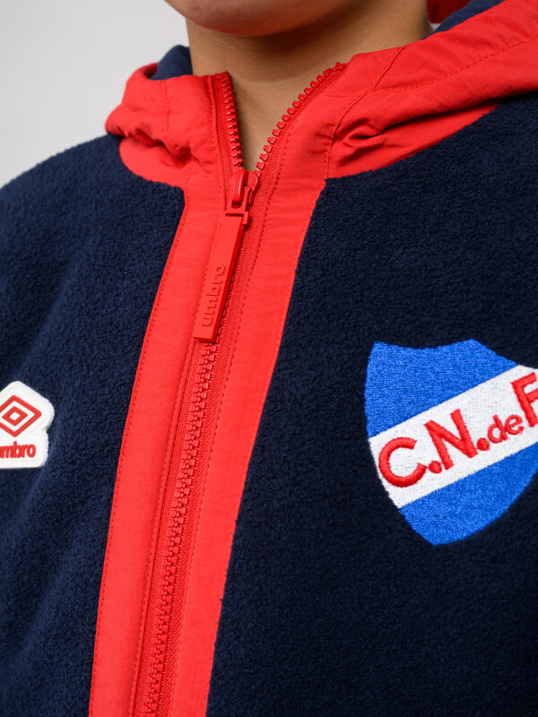 Campera De Polar Explor Nacional Junior Azul Marino, Rojo, Blanco