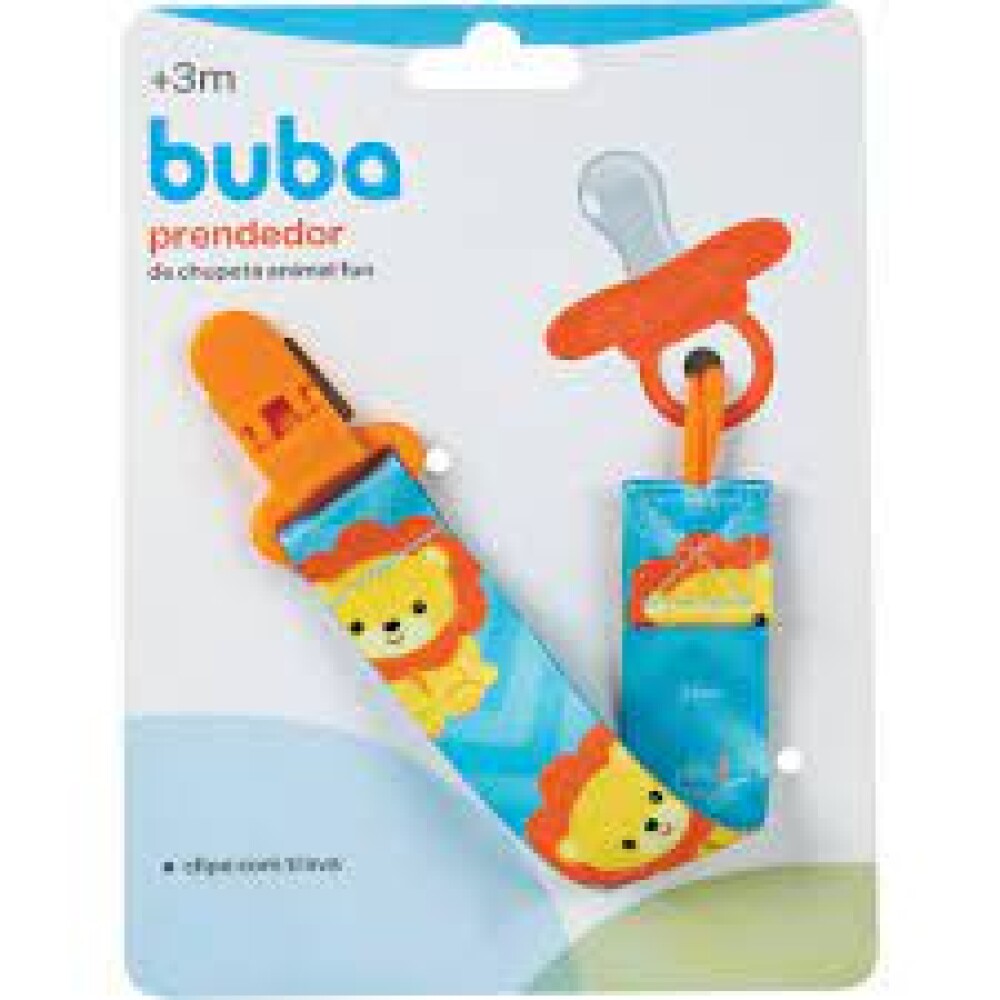 Clip para chupete BUBA animales leon clasico