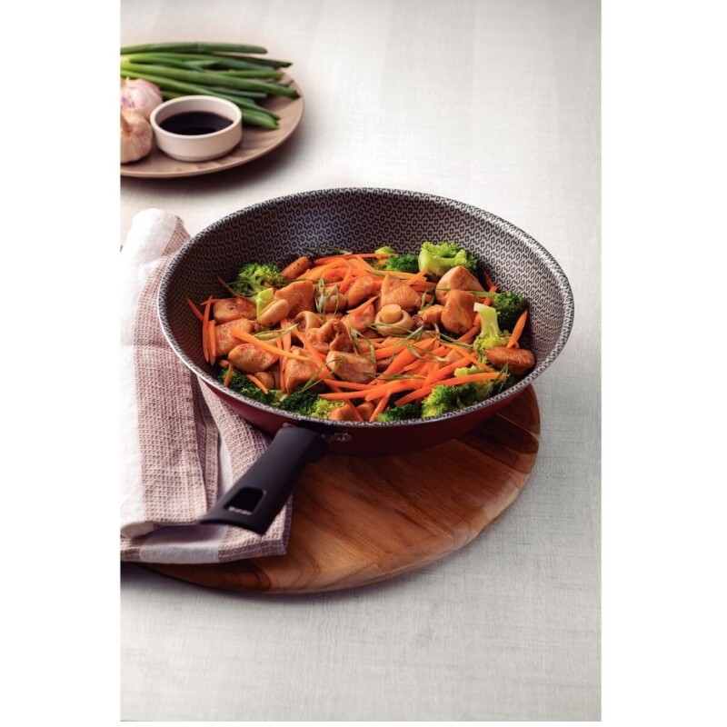 WOK LORETO 28CM BORDEAUX - 20395/728 WOK LORETO 28CM BORDEAUX - 20395/728