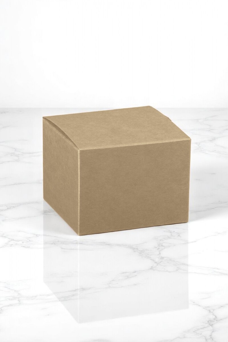 Caja plegable 12x12x10 cm. - KRAFT MARRON 