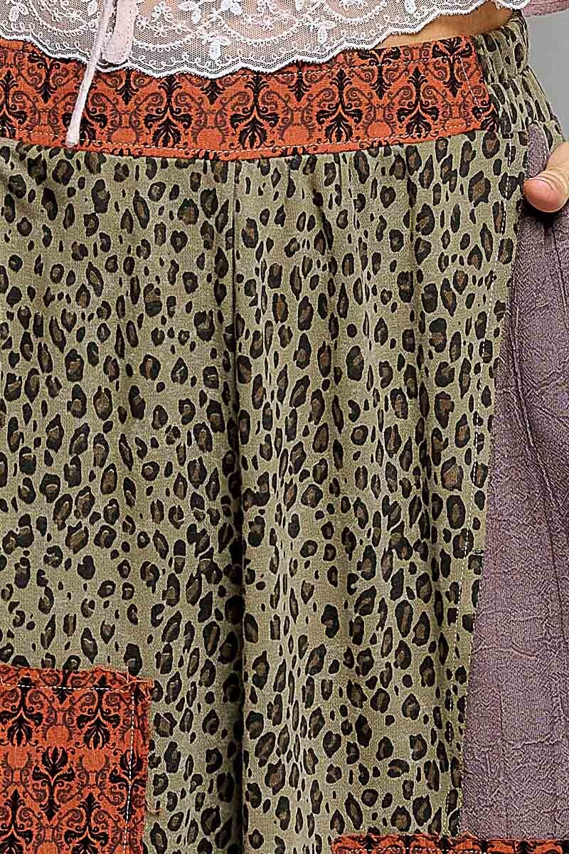 PANTALON PATCHWORK Verde Oliva