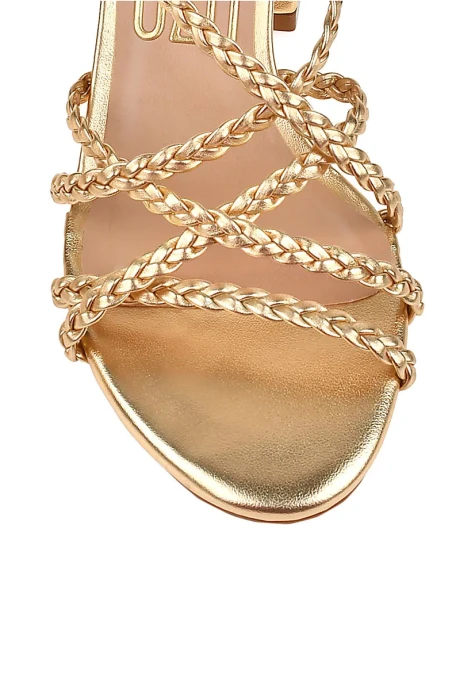 Sandalia Taco Mediano Soft Oro Dorado