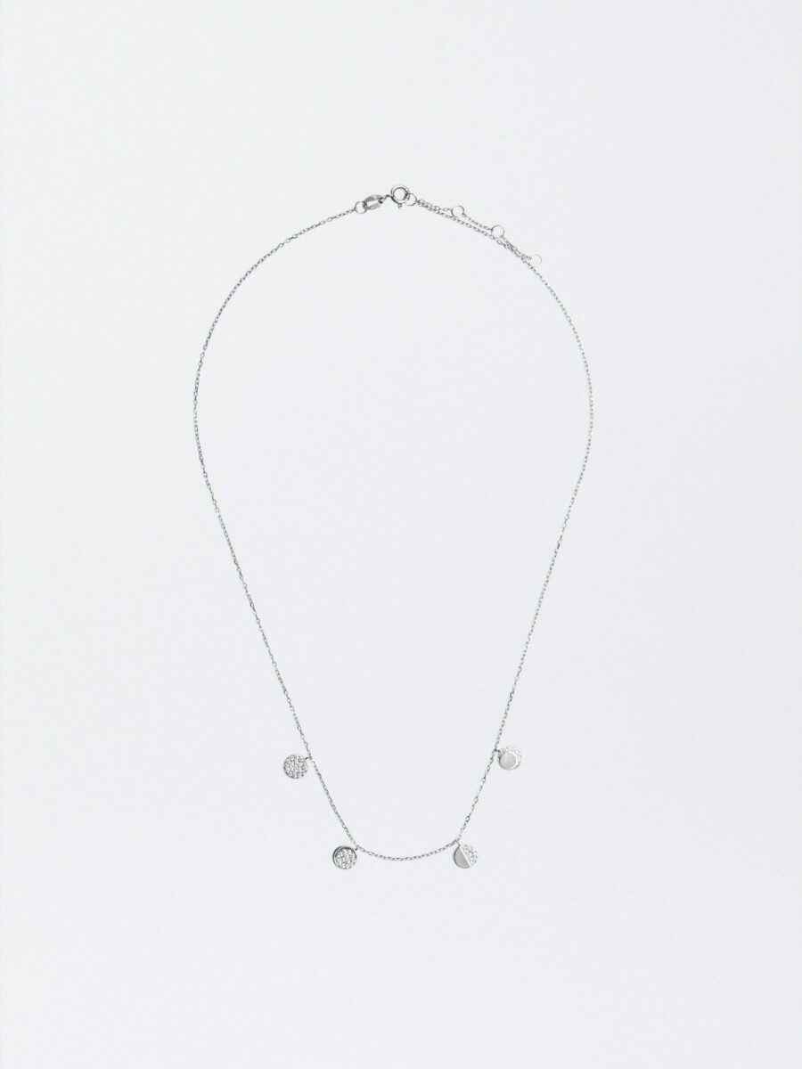 Collar De Plata 925 Con Circonitas plateado