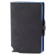 Billetera Baleine Kansas en Aluminio y Cuero con Protección RFID Dark Blue
