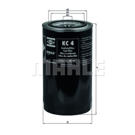 FILTRO COMBUSTIBLE - GASOIL NEW HOLLAND MAXION MAHLE FILTRO COMBUSTIBLE - GASOIL NEW HOLLAND MAXION MAHLE