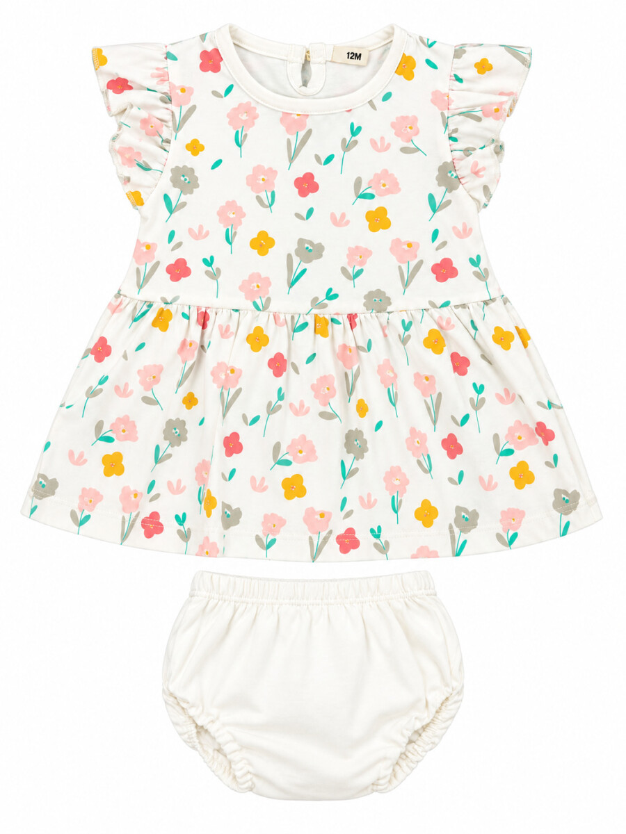 VESTIDO ESTAMPADO LENA - OFF WHITE 