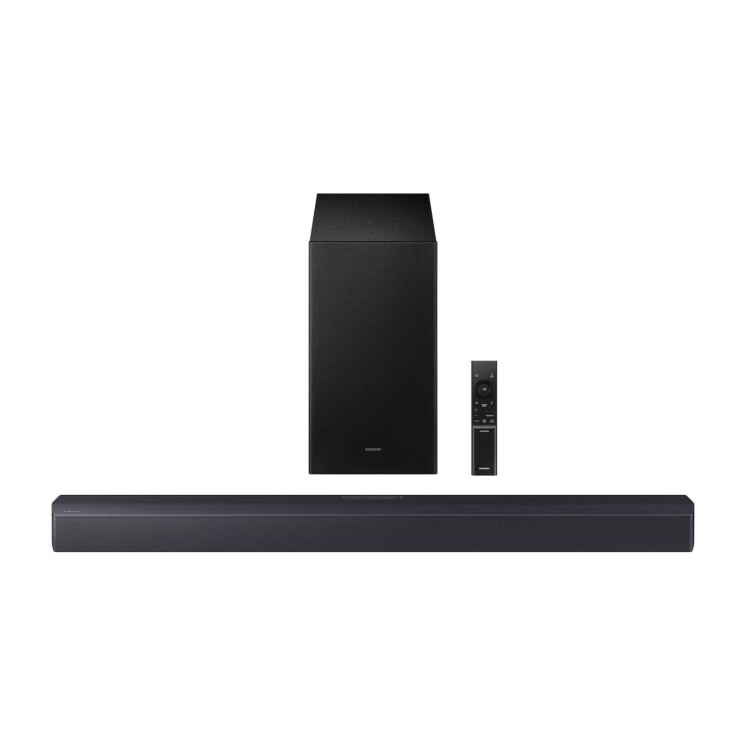Barra de sonido Samsung HW-B450F 2.1 ch con subwoofer inalámbrico (2025) Barra de sonido Samsung HW-B450F 2.1 ch con subwoofer inalámbrico (2025)