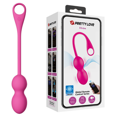 Bolas Kegel Vibradoras App Bluetooth Elvira Pretty Love Rosa