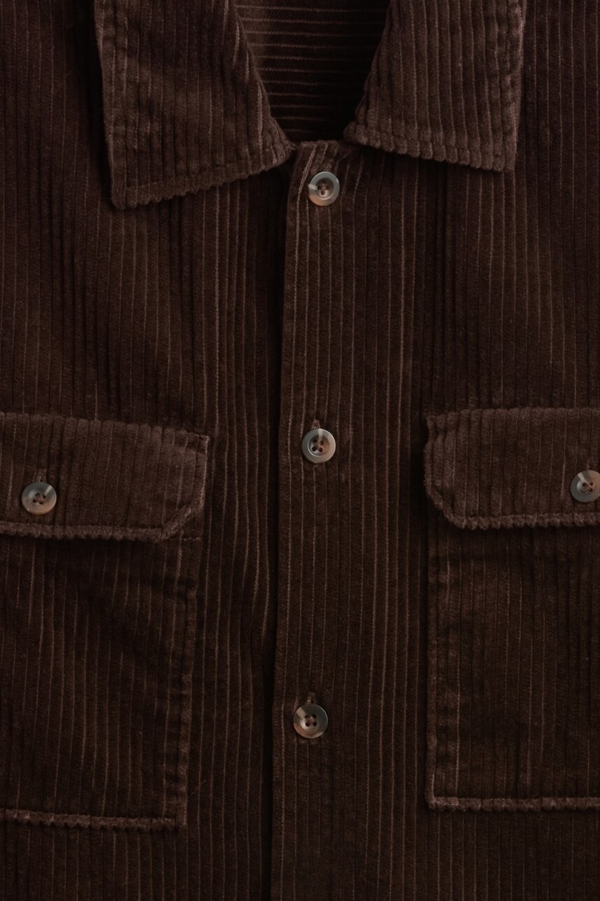 Sobrecamisa De Pana Hombre Dark Brown 1