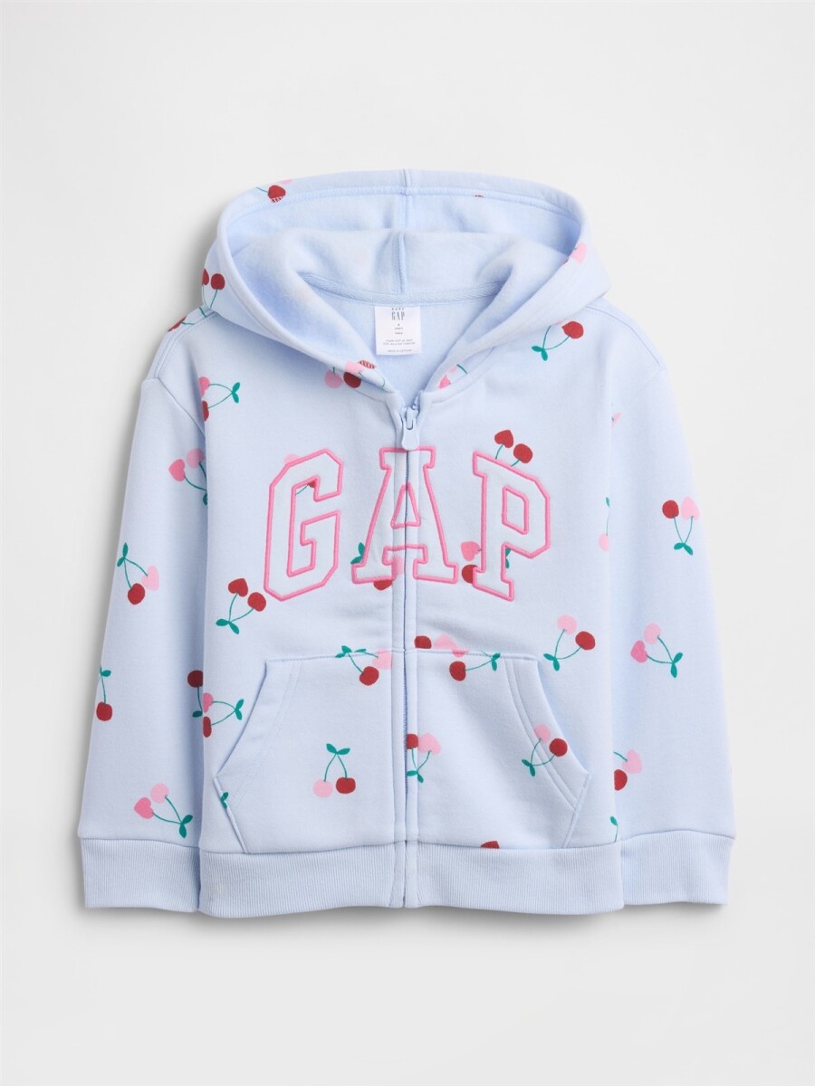 Canguro Con Cierre Logo Gap Toddler Niña - Serene Blue 