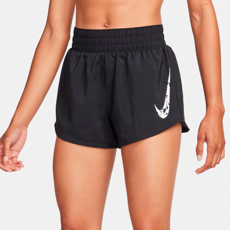 Short Nike One Swoosh Hbr Dri-Fit de Mujer Negro