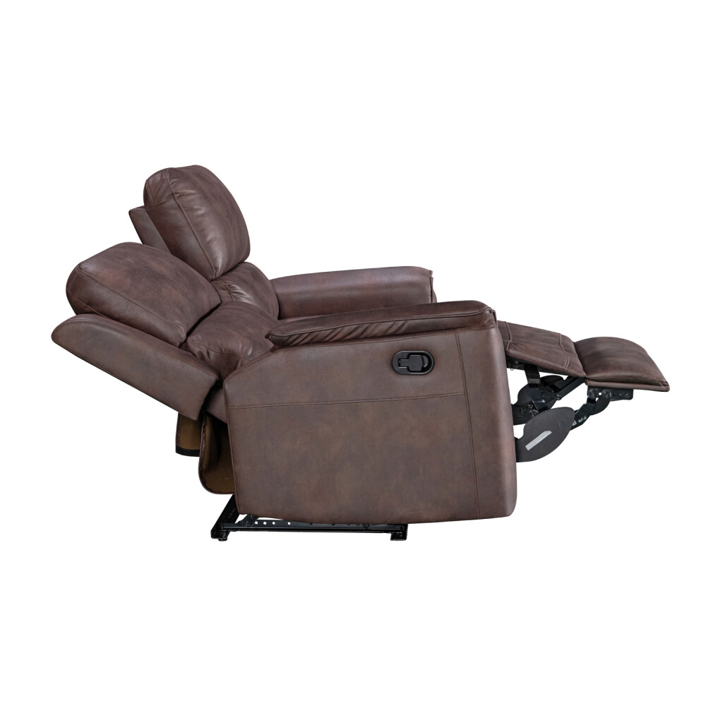 RECLINER MANUAL 2 CUERPOS TELA MARRON LAGOS CHOC.