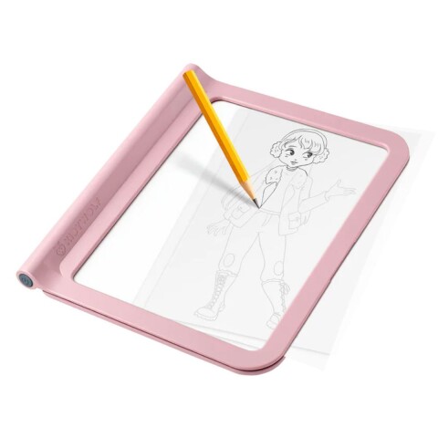 Pizarra magica con luz led 2 lados incluye 4 marcadores Rosa