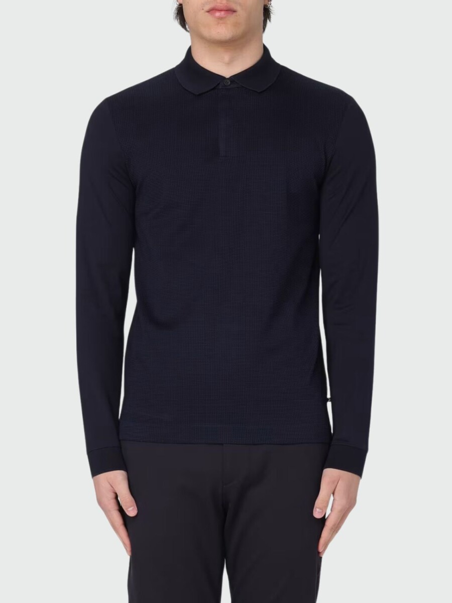 Hugo Boss Remera polo manga larga slim fit de algodon elastizado PLEINS 0 Fifth Av