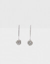 Aros Colgantes Largos Metal Aros Colgantes Esfera - Plateado Rodio