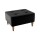 Puff de Tela con Patas de Madera 52x62x35cm negro