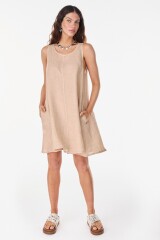 Vestido Diario Beige