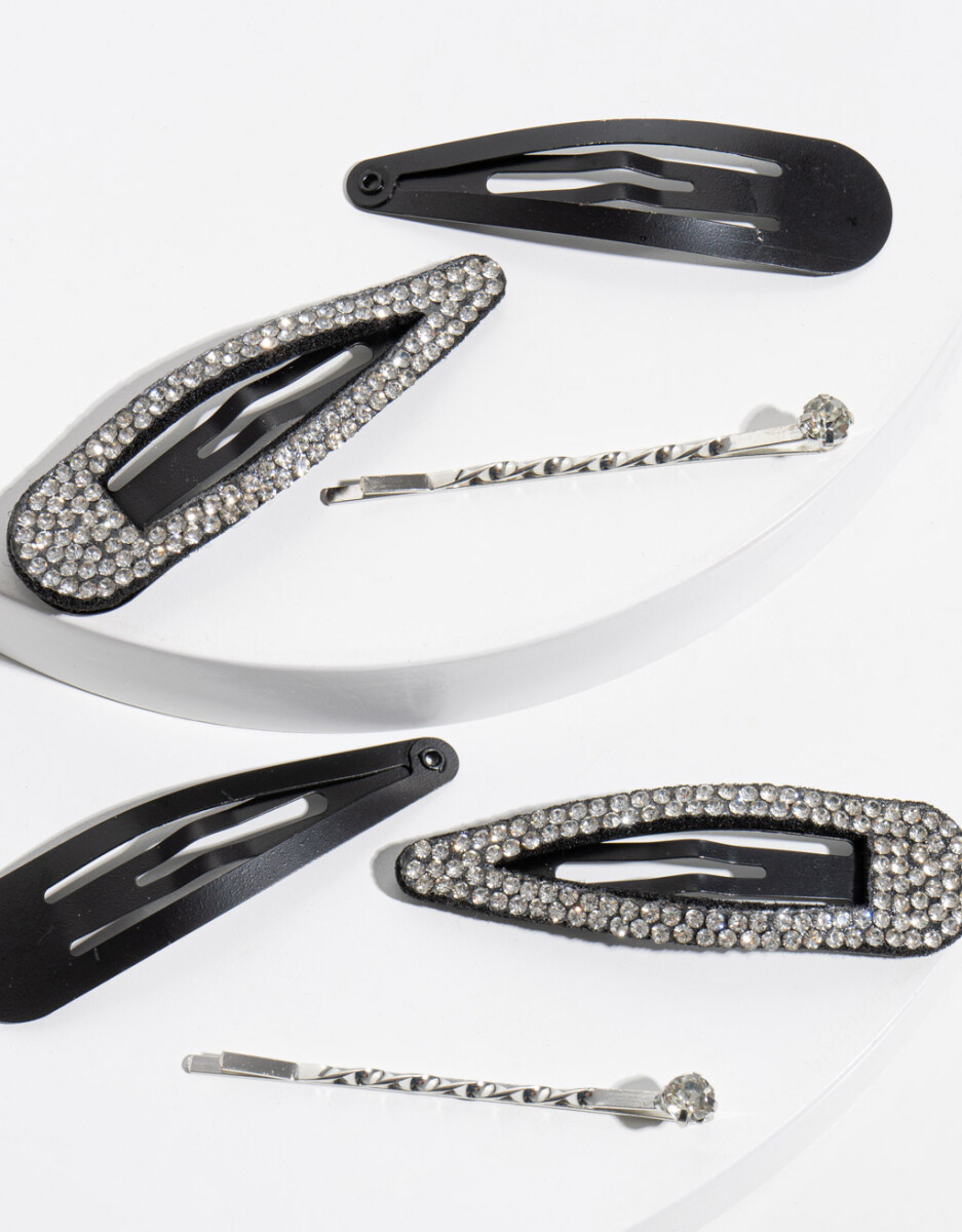 Set De Hebillas Strass 