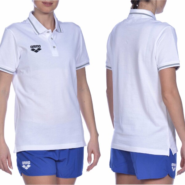 Remera Deportiva Unisex Arena Team Line Short Sleeve Polo Blanco