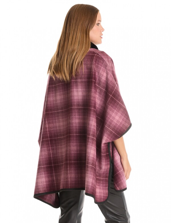 Ruana Faux Fur ROSA/MULTI