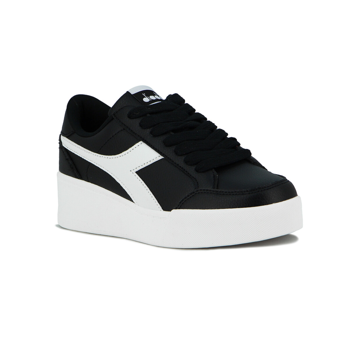 Championes Casuales Mujer Diadora Plataforma Bewen - Negro-Blanco 