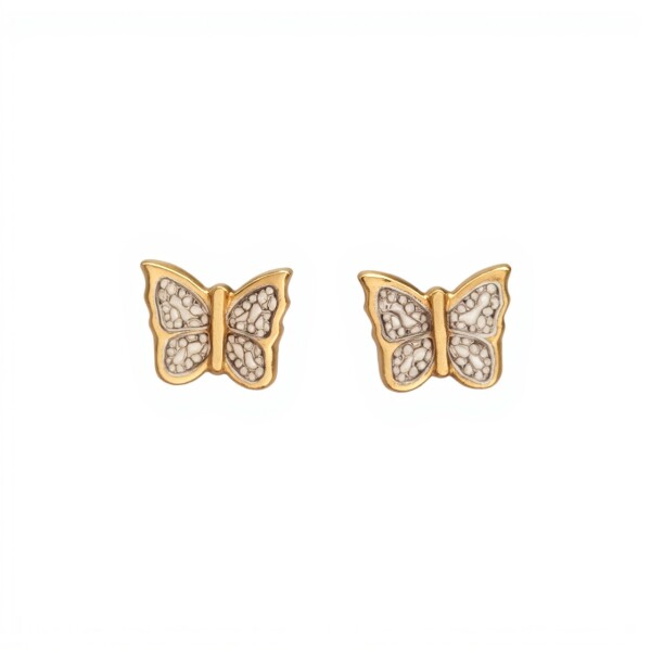 Caravanas Mariposas de oro - Oro bajo - Sin piedra- CA8161 sinpiedra