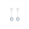 Caravanas Marcela-Plata rodinada 925- Piedra topacio azul y piedra luna-CA2023 conpiedra
