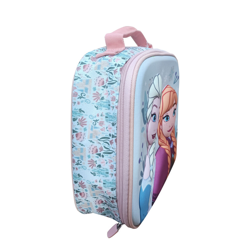 Lunchera Infantil Disney Frozen Celeste - Rosado - Gris Piedra