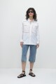 Camisa oversized con vainillas blanco
