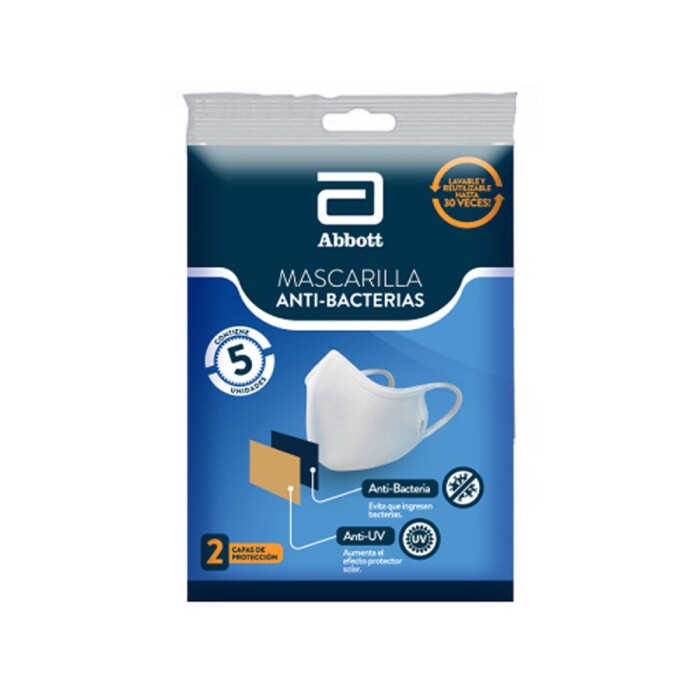 MASCARILLA ANTI-BACTERIAS ABBOT LAVABLE única