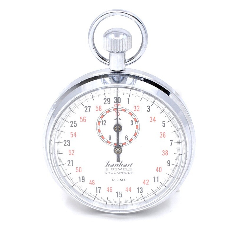 Hanhart Cronografo Stopwatch 1/10 Sec. Año 1960'S Con Estuche Wempe Hanhart Cronografo Stopwatch 1/10 Sec. Año 1960'S Con Estuche Wempe