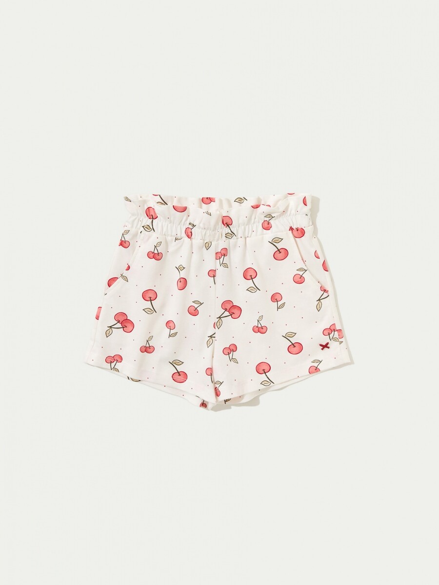 SHORT CON ESTAMPADO - BEIGE 