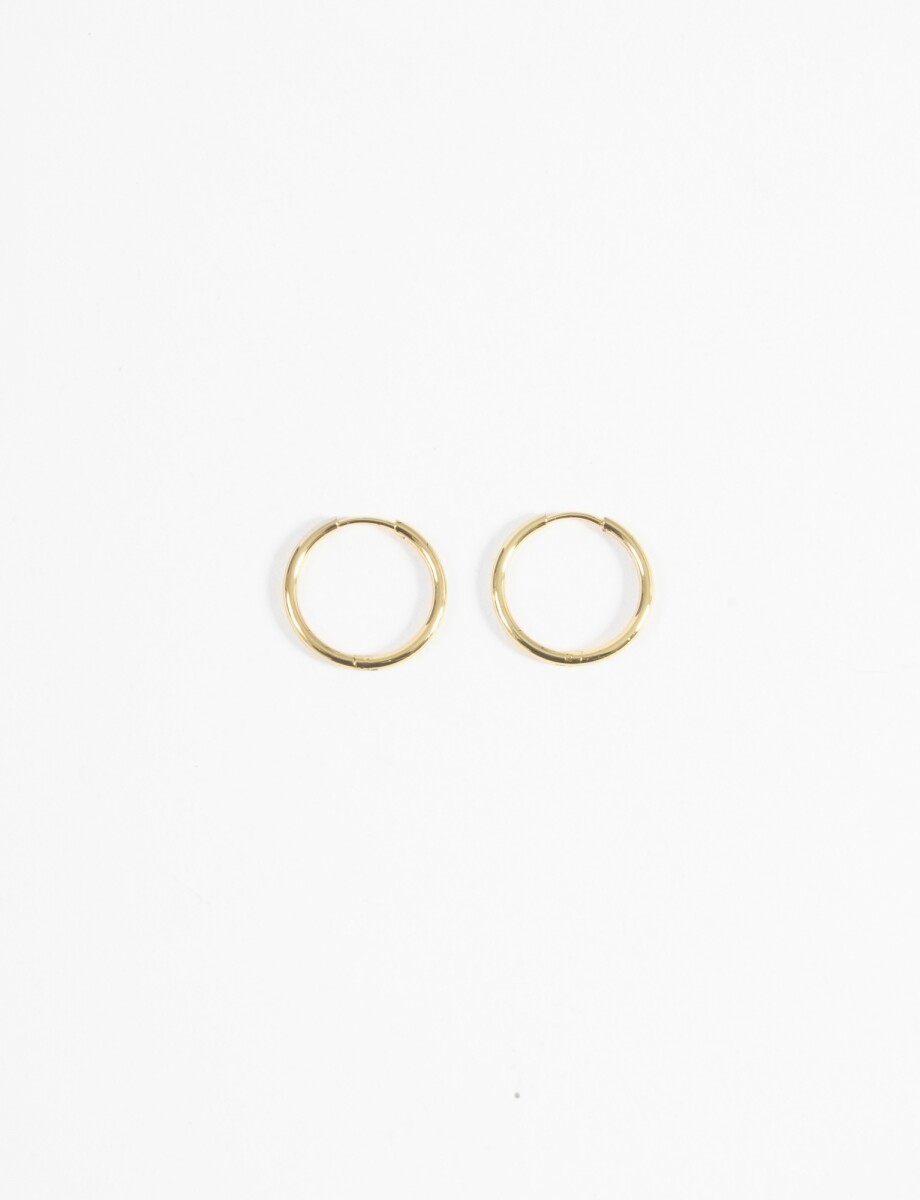 Aros acero medium - dorado 