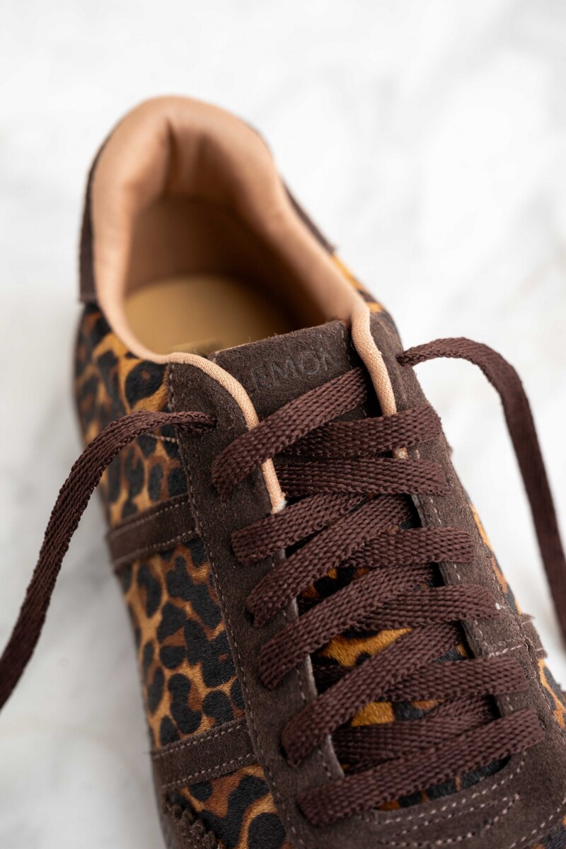 Zapatilla Animal Print Marrón