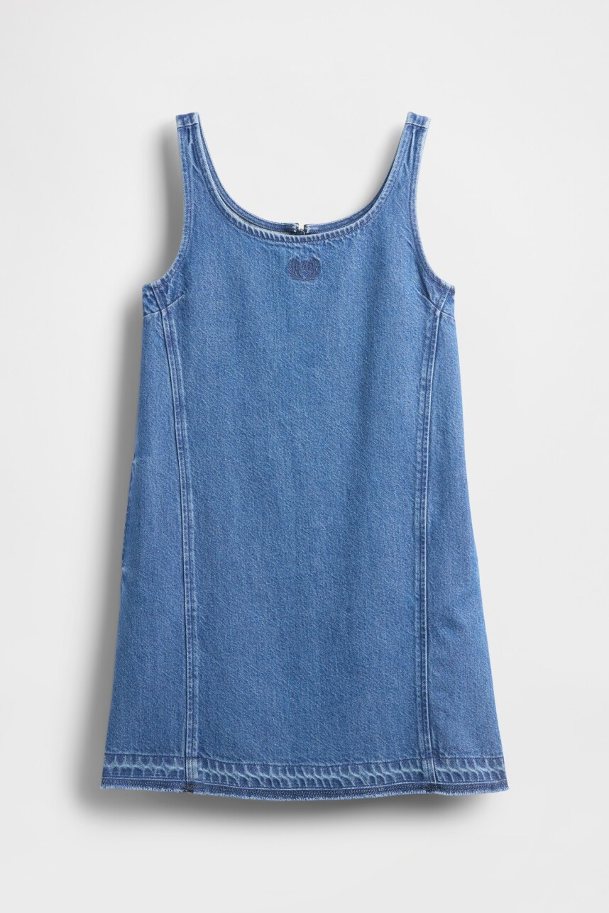 Vestido Jean Niña Medium Wash