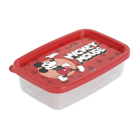 Pote Rectangular Plástico Mickey 620 ml U
