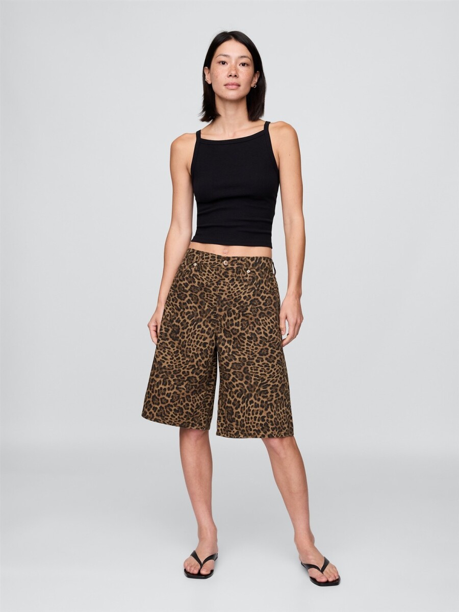 Short De Jean Mujer - Leopard 
