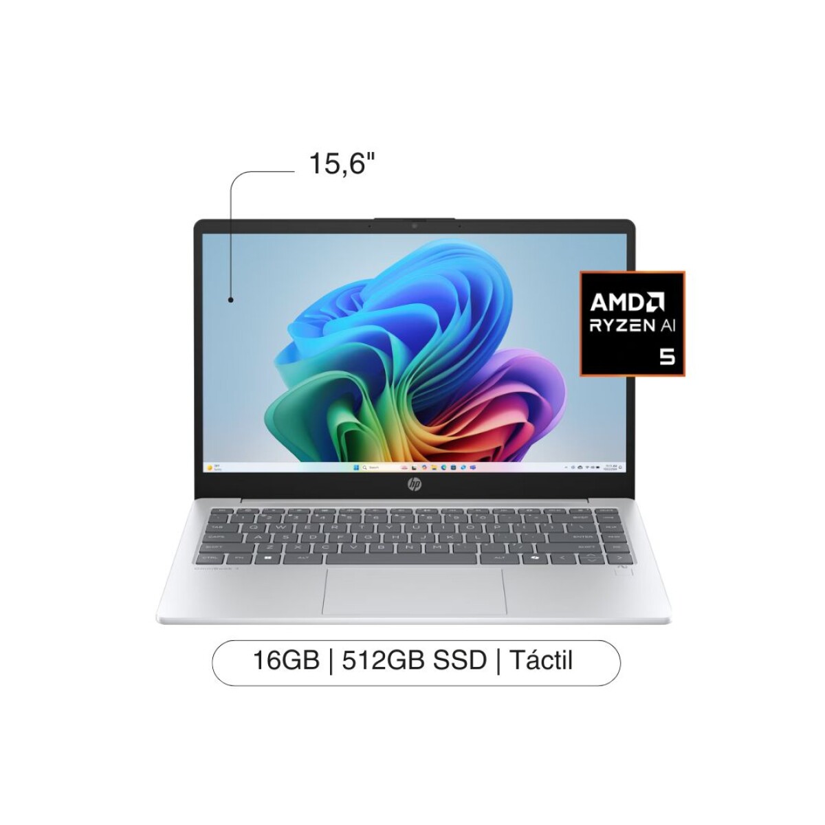 Notebook HP Omnibook 3 15-FN0105DX 15,6' Touch 512GB / 16GB Ryzen 5 AI 5 330 