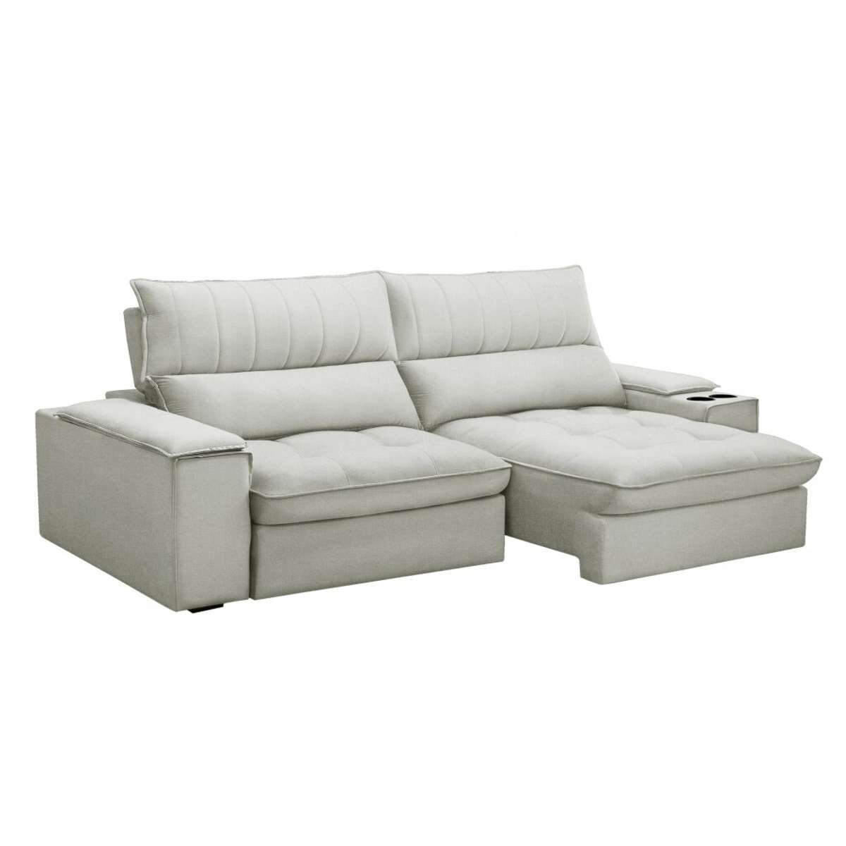 Sillon 3 cuerpos Retractil Reclinable Bariloche - Beige 