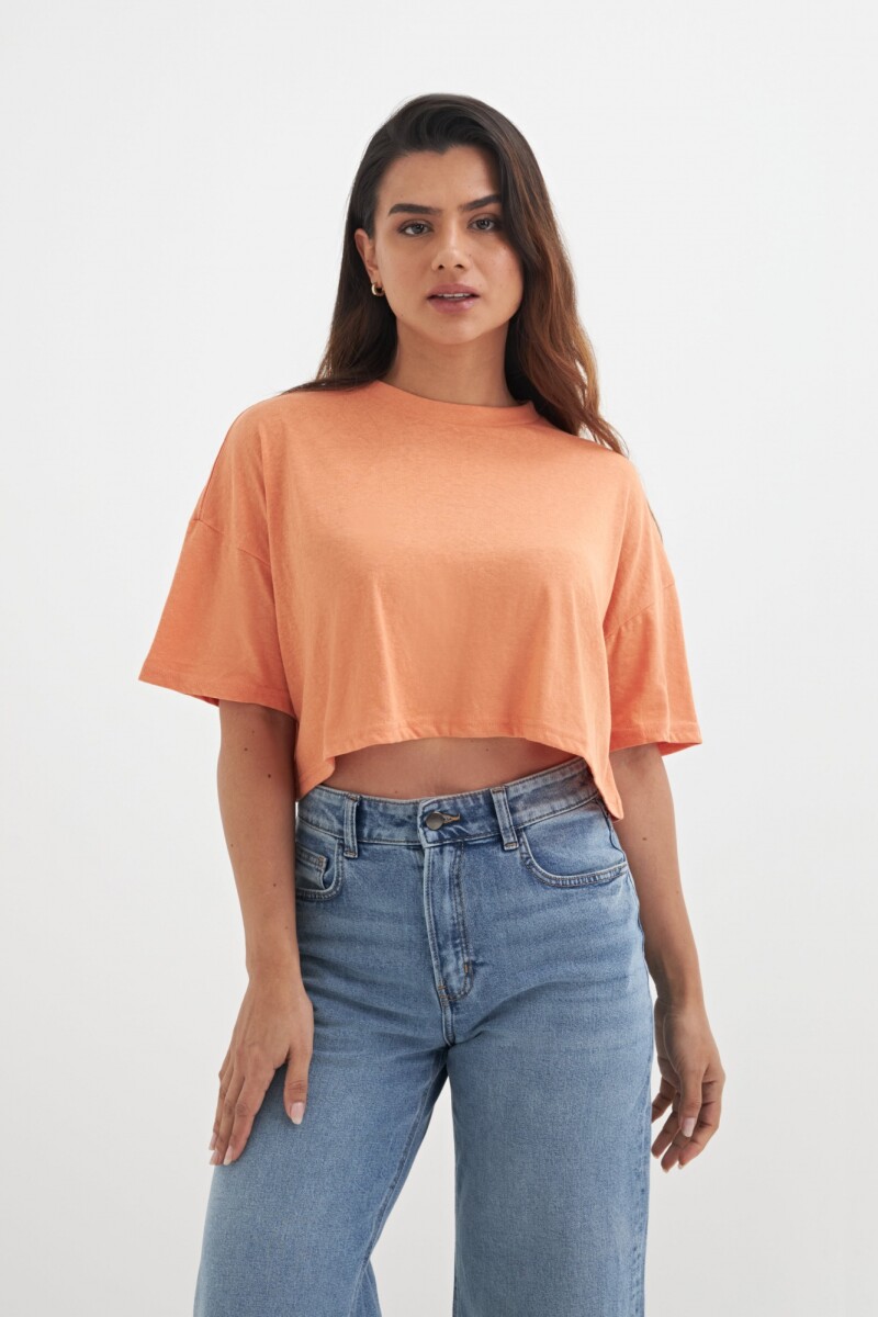 Remera oversized cropped SALMON
