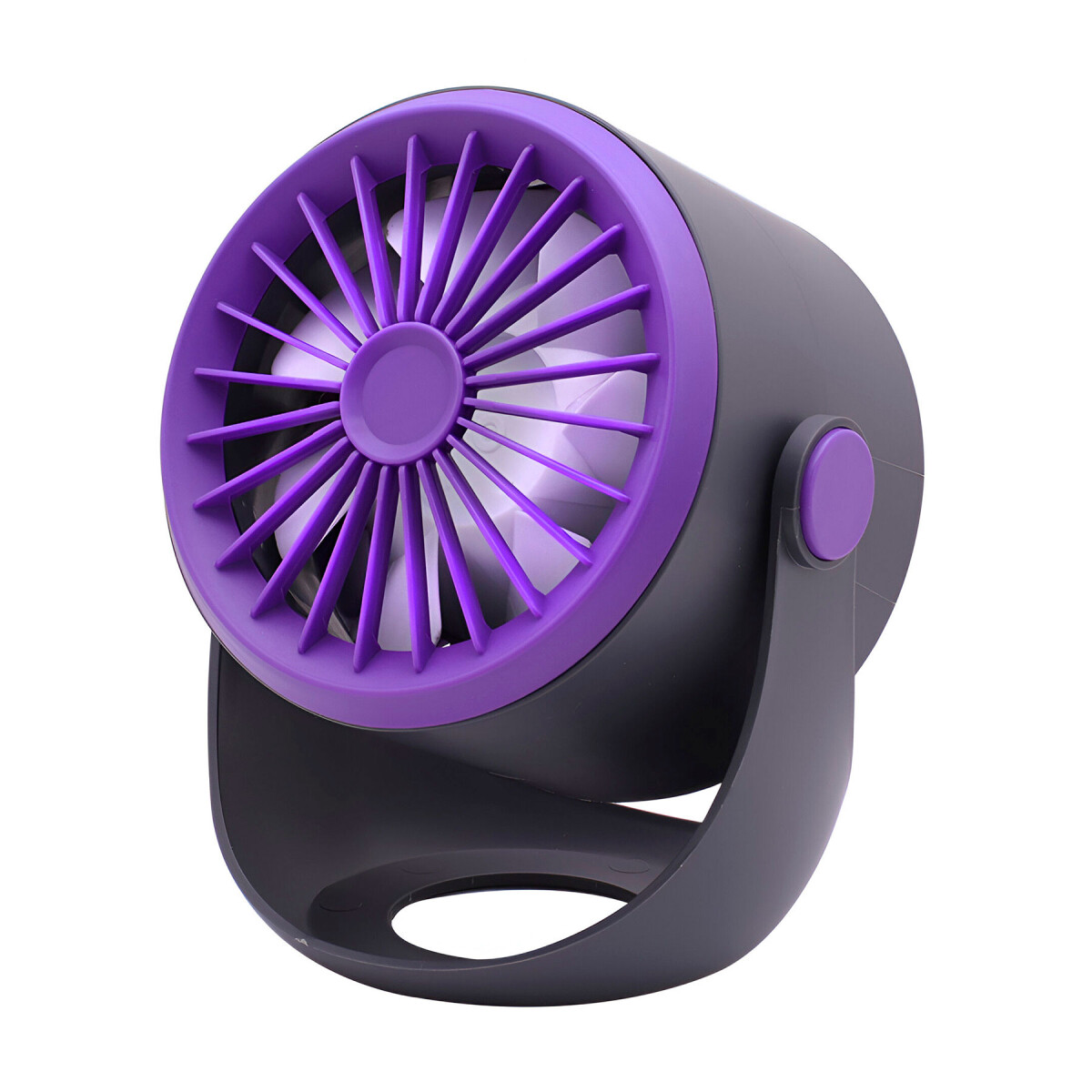 Ventilador Escritorio Recargable Batería 360 5 Velocidades - Color Negro 