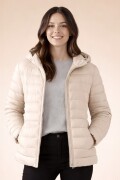 Campera de Puffer. Beige