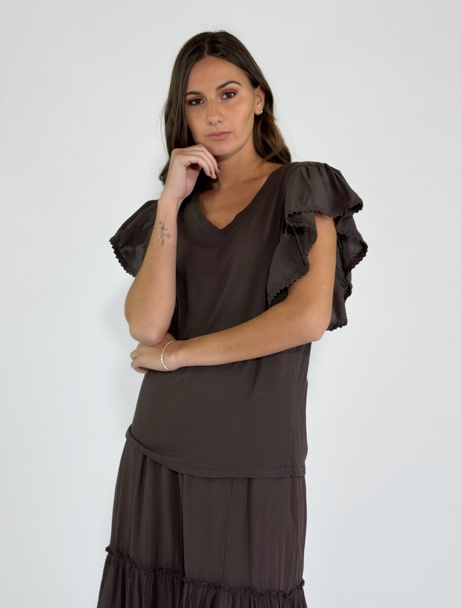 REMERA VELINO - CHOCOLATE 