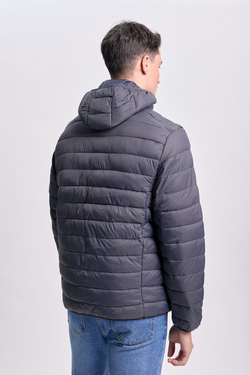 Campera capitoneada Gris Oscuro