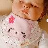 Set baberos bandana x3 gatita rosa