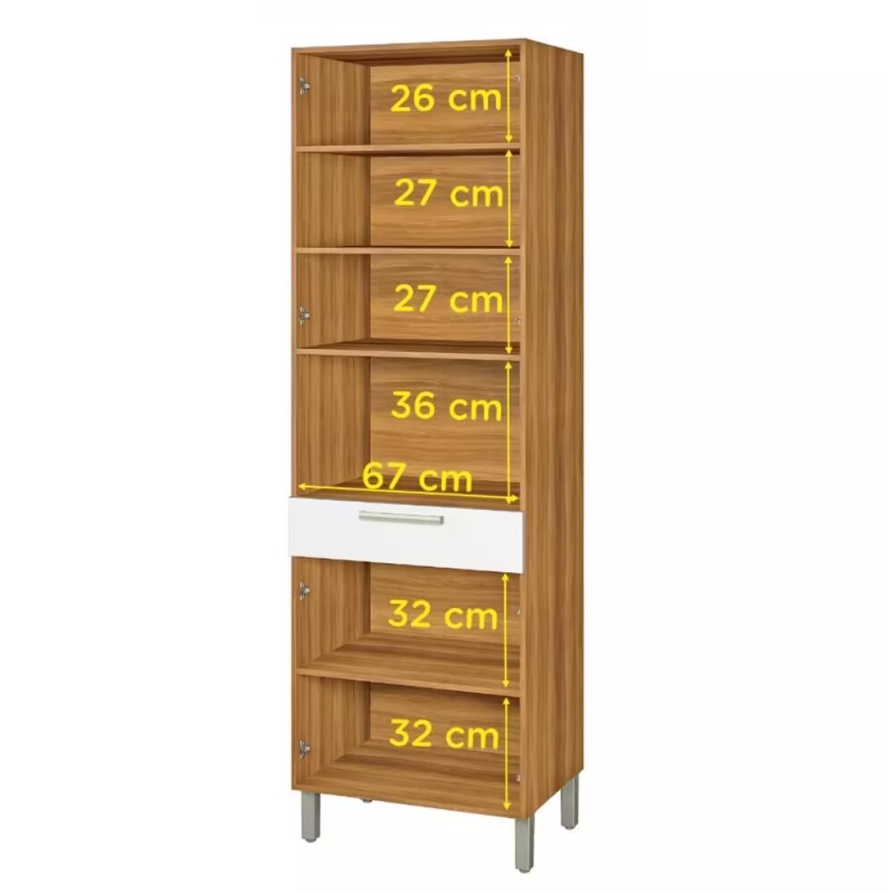 Armario Burguesa blanco 70cm 4 puertas 1 cajón Armario Burguesa Blanco 70cm 4 Puertas 1 Cajón