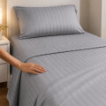 Juego Completo de Sabanas 1 Plaza 400 Hilos Premium Gris