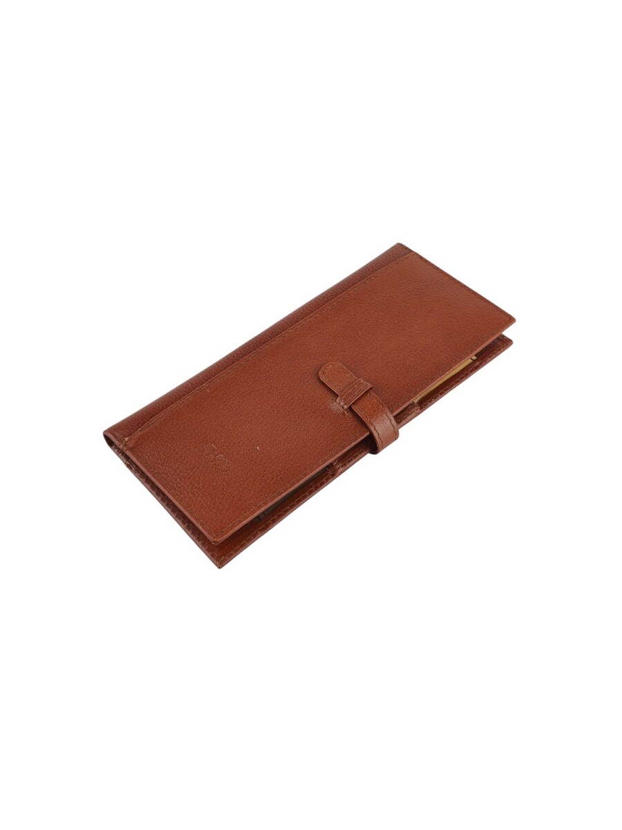 porta chequera doble - Marron 